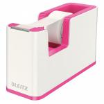 Leitz WOW Dual Colour Tape Dispenser for 19mm Tapes WhitePink 53641023 22607ES