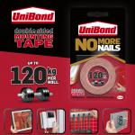 Unibond No More Nails Ultra Strong Double Sided Mounting Tape Permanent 19mm x 1.5m (Roll) - 2675760 22665HK