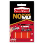 Unibond No More Nails Ultra Strong Double Sided Mounting Tape Permanent 20mm x 40mm (Pack 10 Strips) - 2675503 22672HK