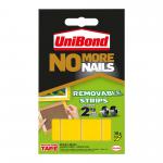 Unibond No More Nails Ultra Strong Double Sided Mounting Tape Removable 20mm x 40mm (Pack 10 Strips) - 2675762 22679HK
