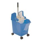 ValueX Mop Bucket With Wringer 9 Litre With Castors Blue - 0907001 22735CP