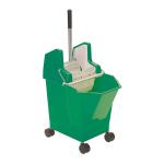 ValueX Mop Bucket With Wringer 9 Litre With Castors Green - 0907061 22742CP