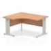 Dynamic Impulse 1400mm Left Hand Crescent Desk Oak Top Silver Cable Managed Leg I003845 22758DY