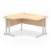 Dynamic Impulse 1400mm Left Hand Crescent Desk Maple Top Silver Cantilever Leg I003820 22779DY