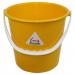 ValueX Plastic Bucket 10 Litre With Handle Yellow - 0907027 22791CP