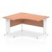 Dynamic Impulse 1400mm Left Hand Crescent Desk Beech Top White Cable Managed Leg I003854 22793DY