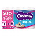 Cushelle Original Toilet Tissue Extra Long Rolls White (Pack 12) - 1102184 22868CP