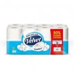 Velvet Comfort Toilet Tissue Extra Long Rolls White (Pack 16) - 1102187 22882CP