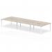 Dynamic Evolve Plus 1200mm B2B 6 Person Desk Grey Oak Top White Frame BE754 22884DY