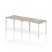 Dynamic Evolve Plus 1200mm Single Row 2 Person Desk Grey Oak Top White Frame BE766 22926DY