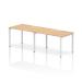 Dynamic Evolve Plus 1200mm Single Row 2 Person Desk Maple Top White Frame BE359 22940DY