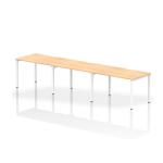 Dynamic Evolve Plus 1200mm Single Row 3 Person Desk Maple Top White Frame BE399 23024DY