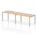 Dynamic Evolve Plus 1400mm Single Row 2 Person Desk Maple Top Silver Frame BE374 23185DY