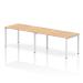 Dynamic Evolve Plus 1400mm Single Row 2 Person Desk Maple Top White Frame BE354 23192DY