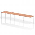 Dynamic Evolve Plus 1400mm Single Row 3 Person Desk Beech Top White Frame BE393 23248DY