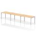 Dynamic Evolve Plus 1400mm Single Row 3 Person Desk Maple Top Silver Frame BE414 23269DY