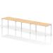 Dynamic Evolve Plus 1400mm Single Row 3 Person Desk Maple Top White Frame BE394 23276DY