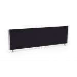 Impulse Straight Screen W1400 x D25 x H400mm Black With Silver Frame - I000274 23316DY