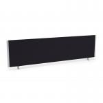 Impulse Straight Screen W1600 x D25 x H400mm Black With Silver Frame - I000275 23323DY