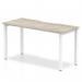 Dynamic Evolve Plus 1400mm Single Starter Desk Grey Oak Top White Frame BE762 23346DY