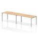 Dynamic Evolve Plus 1600mm Single Row 2 Person Desk Maple Top Silver Frame BE369 23437DY