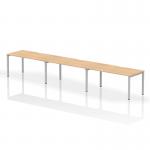 Dynamic Evolve Plus 1600mm Single Row 3 Person Desk Maple Top Silver Frame BE409 23521DY