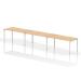 Dynamic Evolve Plus 1600mm Single Row 3 Person Desk Maple Top White Frame BE389 23528DY