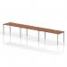 Dynamic Evolve Plus 1600mm Single Row 3 Person Desk Walnut Top Silver Frame BE407 23549DY