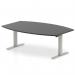 Dynamic High Gloss 1800mm Writable Boardroom Table Black Top Silver Height Adjustable Leg I003551 23654DY