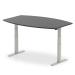 Dynamic High Gloss 1800mm Writable Boardroom Table Black Top Silver Height Adjustable Leg I003551 23654DY