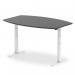 Dynamic High Gloss 1800mm Writable Boardroom Table Black Top White Height Adjustable Leg I003565 23661DY