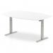 Dynamic High Gloss 1800mm Writable Boardroom Table White Top Silver Height Adjustable Leg I003553 23675DY