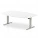 Dynamic High Gloss 1800mm Writable Boardroom Table White Top Silver Height Adjustable Leg I003553 23675DY