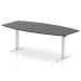 Dynamic High Gloss 2400mm Writable Boardroom Table Black Top White Height Adjustable Leg I003566 23703DY
