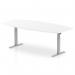 Dynamic High Gloss 2400mm Writable Boardroom Table White Top Silver Height Adjustable Leg I003554 23717DY