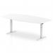 Dynamic High Gloss 2400mm Writable Boardroom Table White Top White Height Adjustable Leg I003568 23724DY