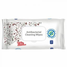 ValueX Antibacterial/Virucidal Wipes (Pack 72) ABW72AG 24109EA