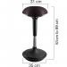 Unilux Swivel Moove Stool Height Adjustable Sit Stand Stool Black - 400110242 24247HB