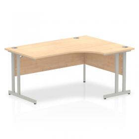 Dynamic Impulse 1600mm Right Crescent Desk Maple Top Silver Cantilever Leg I000366 24270DY