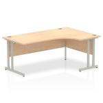 Dynamic Impulse 1800mm Right Crescent Desk Maple Top Silver Cantilever Leg I000368 24284DY
