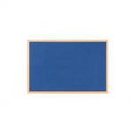 Bi-Office Earth Blue Felt Notice Board 22mm Oak Frame 2400x1200mm - FB8643239 24289BS