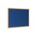 Bi-Office Earth Blue Felt Notice Board 22mm Oak Frame 600x450mm - FB0443239 24296BS