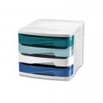 CEP Riviera by Cep 4 Drawer Desktop Unit Assorted Colours - 1003940511 24317CE