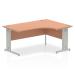 Dynamic Impulse 1600mm Right Crescent Desk Beech Top Silver Cable Managed Leg I000473 24354DY