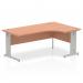 Dynamic Impulse 1800mm Right Crescent Desk Beech Top Silver Cable Managed Leg I000475 24368DY