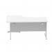 Dynamic Impulse 1600mm Left Crescent Desk White Top Silver Cable Managed Leg I000491 24375DY