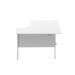 Dynamic Impulse 1600mm Left Crescent Desk White Top Silver Cable Managed Leg I000491 24375DY