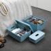 Inabox Designer Storage Boxes With Lids and Trays Small Value Pack (2 x 5L & 1 x 19L & 1 x 28L & 1 x Small & 1 x Large Tray) Cactus Blue - H-I60661 24380HL