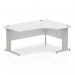 Dynamic Impulse 1600mm Right Crescent Desk White Top Silver Cable Managed Leg I000492 24382DY