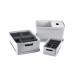 Inabox Designer Storage Boxes With Lids and Trays Small Value Pack (2 x 5L & 1 x 19L & 1 x 28L & 1 x Small & 1 x Large Tray) Windmill White - H-I60647 24408HL